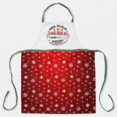 Mrs Claus Gingerbread Bakkerij Kerstmis Groot Schort (Voorkant)