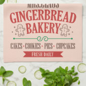 Mrs Claus Gingerbread Bakkerij Kerstmis Theedoek (Gevouwen)