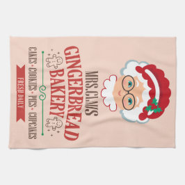 Mrs Claus Gingerbread Bakkerij Kerstmis Theedoek