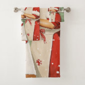Mrs Claus Holiday Baking Delight Bad Handdoek (Insitu)