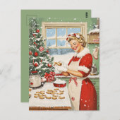 Mrs Claus Holiday Baking Delight Briefkaart (Voorkant / Achterkant)