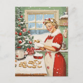 Mrs Claus Holiday Baking Delight Briefkaart (Voorkant)