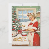 Mrs Claus Holiday Baking Delight Kaart (Voorkant)