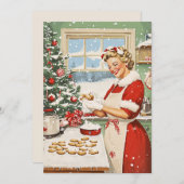 Mrs Claus Holiday Baking Delight Kaart (Voorkant / Achterkant)
