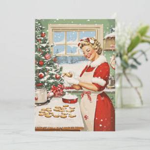 Mrs Claus Holiday Baking Delight Kaart
