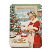 Mrs Claus Holiday Baking Delight Magneet (Verticaal)