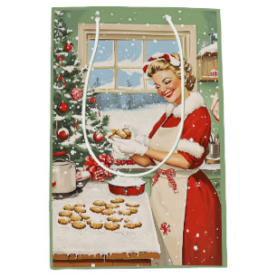 Mrs Claus Holiday Baking Delight Medium Cadeauzakje