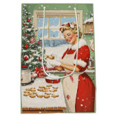 Mrs Claus Holiday Baking Delight Medium Cadeauzakje (Achterkant)
