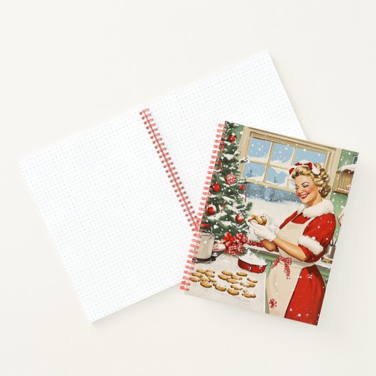 Mrs Claus Holiday Baking Delight Notitieboek (Binnen)