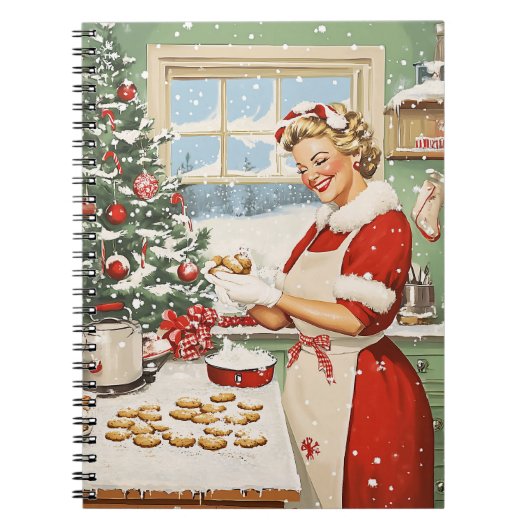 Mrs Claus Holiday Baking Delight Notitieboek (Voorkant)