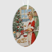 Mrs Claus Holiday Baking Delight Ornament (voorkant)