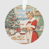 Mrs Claus Holiday Baking Delight Ornament (voorkant)