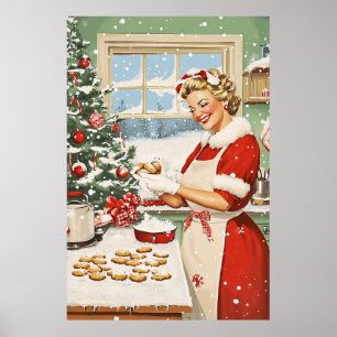 Mrs Claus Holiday Baking Delight Poster