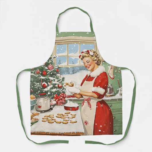 Mrs Claus Holiday Baking Delight Schort (Voorkant)
