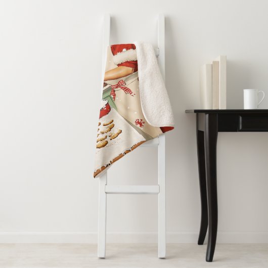 Mrs Claus Holiday Baking Delight Sherpa Deken (In situ)