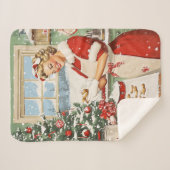 Mrs Claus Holiday Baking Delight Sherpa Deken (Voorkant (horizontaal))