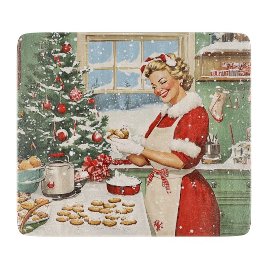 Mrs Claus Holiday Baking Delight Snijplank (Voorkant)