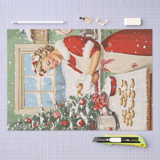 Mrs Claus Holiday Baking Delight Tissuepapier (Craft)