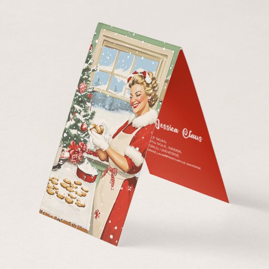 Mrs Claus Holiday Baking Delight Visitekaartje (Voorkant)