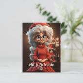 Mrs Claus Knit Dress Briefkaart (Staand voorkant)