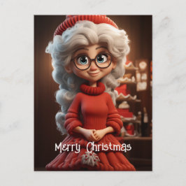 Mrs Claus Knit Dress Briefkaart