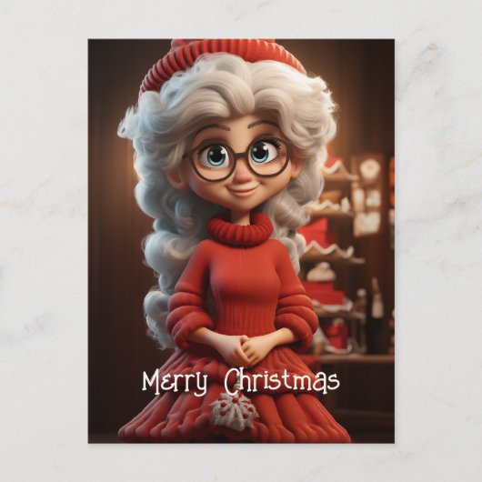 Mrs Claus Knit Dress Briefkaart (Voorkant)