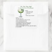 Mrs Claus Minty Delight Cocktail Recept Vierkante Sticker (Tas)
