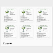 Mrs Claus Minty Delight Cocktail Recept Vierkante Sticker (Vel)