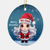 Mrs Claus Santa Hat🤶 🎄 Keramisch Ornament (Links)