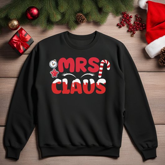 Mrs Claus Smelten Sneeuw Kerstmis Sweatshirt