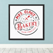 Mrs Clause Bakery | boerderij Canvas Afdruk (Insitu (Houten vloer))