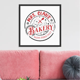 Mrs Clause Bakery boerderij Canvas Afdruk
