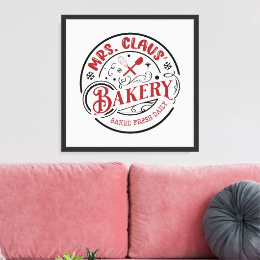 Mrs Clause Bakery | boerderij Canvas Afdruk (Insitu (Woonkamer))