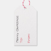 Mrs Clause Kissing Santa Schattige Kerstmis Cadeaulabel (Achterkant)