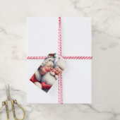 Mrs Clause Kissing Santa Schattige Kerstmis Cadeaulabel (Met Touw)