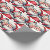 Mrs Clause Kissing Santa Schattige Kerstmis Cadeaupapier (Hoek)