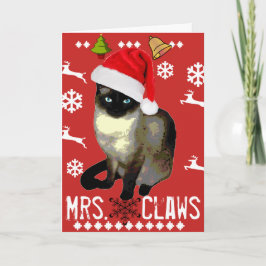 "Mrs Claws" Vrolijke Kerstvakantie Kaart