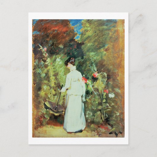 Mrs Constable in haar tuin Briefkaart (Voorkant)