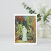Mrs Constable in haar tuin Briefkaart (Staand voorkant)