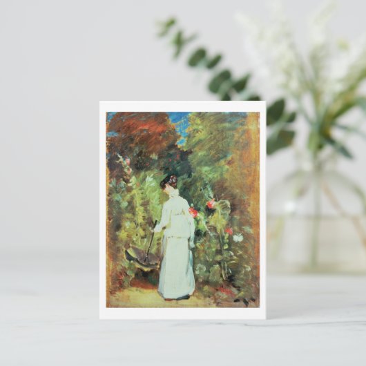 Mrs Constable in haar tuin Briefkaart (Staand voorkant)