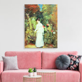Mrs Constable in haar tuin Canvas Afdruk (Insitu (Woonkamer))