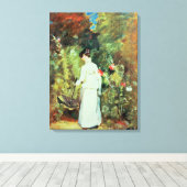 Mrs Constable in haar tuin Canvas Afdruk (Insitu (Houten vloer))