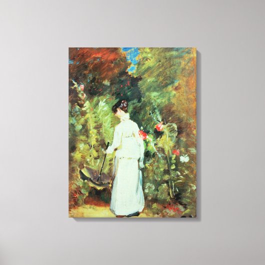 Mrs Constable in haar tuin Canvas Afdruk (Voorkant)