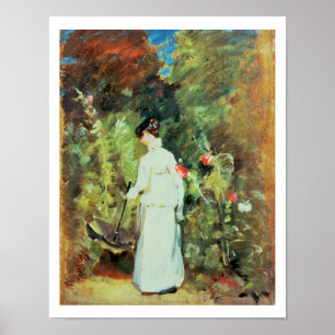 Mrs Constable in haar tuin Poster