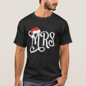 Mrs Couples Kerstman Pet Mr en Mrs T-shirt (Voorkant)