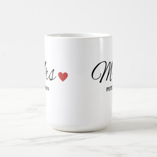 MRS. Custom Couple Mok Wedding Mok Jubileum (Center)