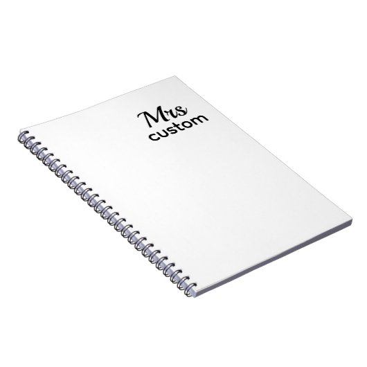 Mrs. Custom Notebook – Personalized Name Notitieboek (Rechterzijde)
