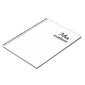 Mrs. Custom Notebook – Personalized Name Notitieboek (Linkerzijde)