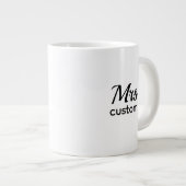 Mrs Custom Personalized Name Mug–Classic Minimalis Grote Koffiekop (Voorkant rechts)