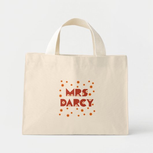 Mrs Darcy Flower Canvas tas (Voorkant)